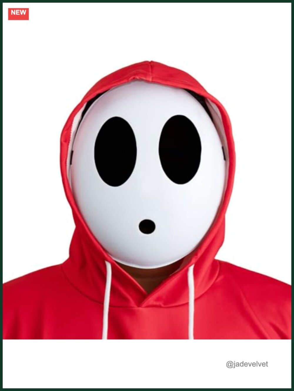 Shy Guy Mask Cosplay Costume Plastic Adjustable See-Through Mesh
